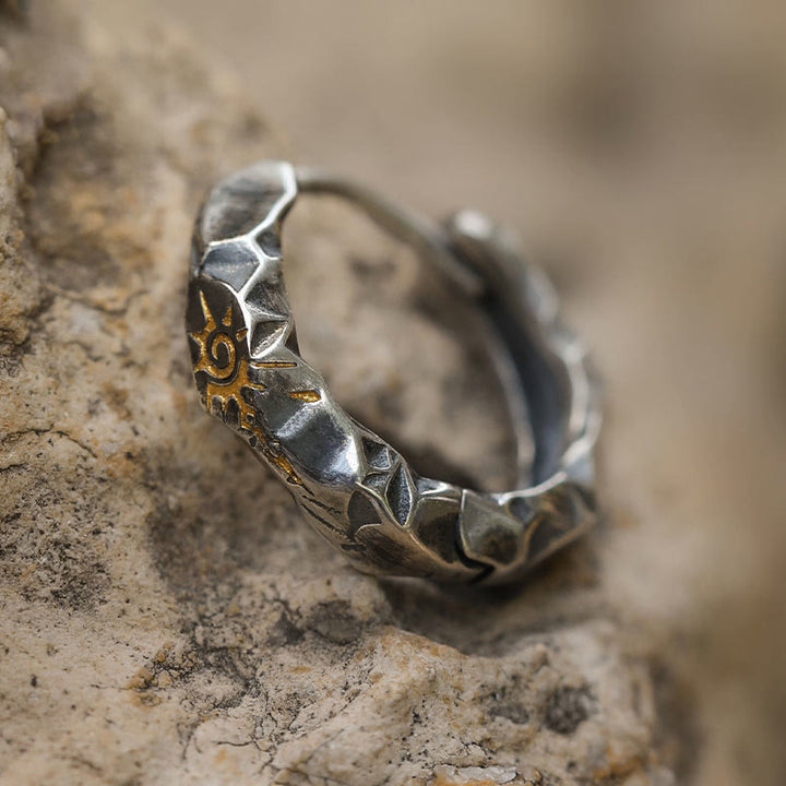 WorldNorse 925 Sterling Silver Wish Emblem Hammered Earrings - image 5