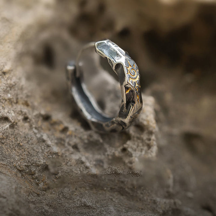 WorldNorse 925 Sterling Silver Wish Emblem Hammered Earrings - image 7