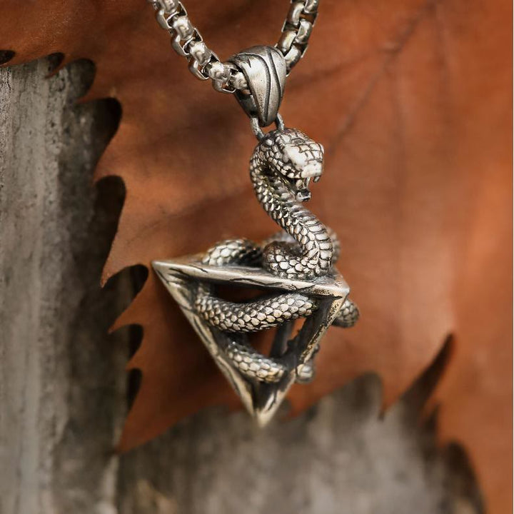 WorldNorse 925 Sterling Silver Snake Necklace - 60cm Titanium Steel Square Chain - image 4