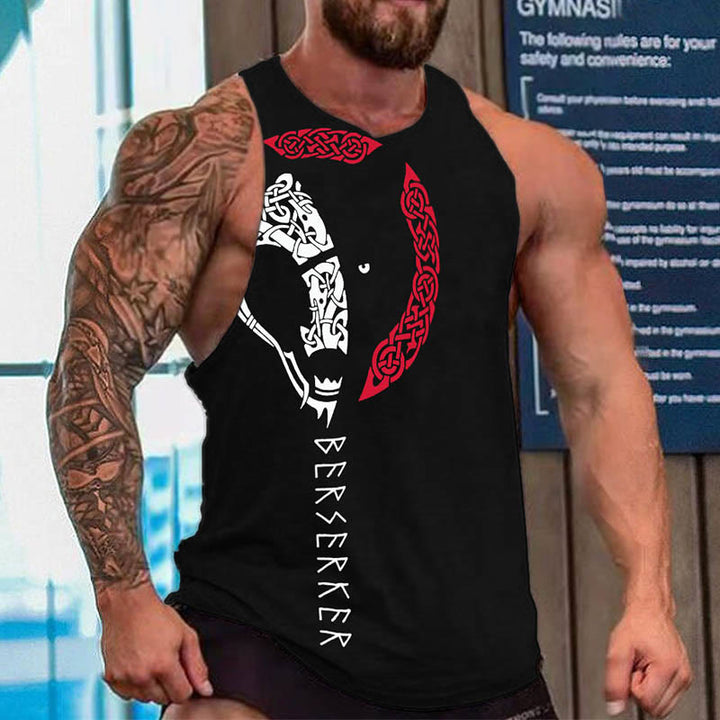 WorldNorse Wolves Celtic Knot Runes Vest - US/UK/AU52，EU62 (6XL) - image 0