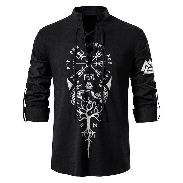 WorldNorse Viking Yggdrasil Valknut Vegvisir Costume Shirt