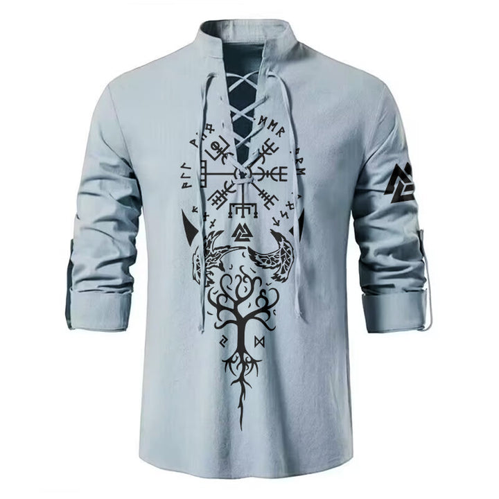 WorldNorse Viking Yggdrasil Valknut Vegvisir Costume Shirt