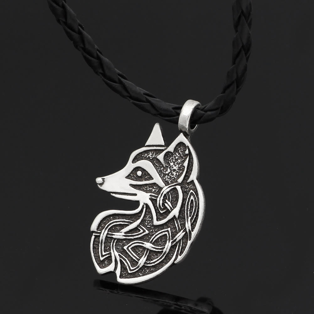  WorldNorse Celtic Wolf Head Statement Necklace - image 5