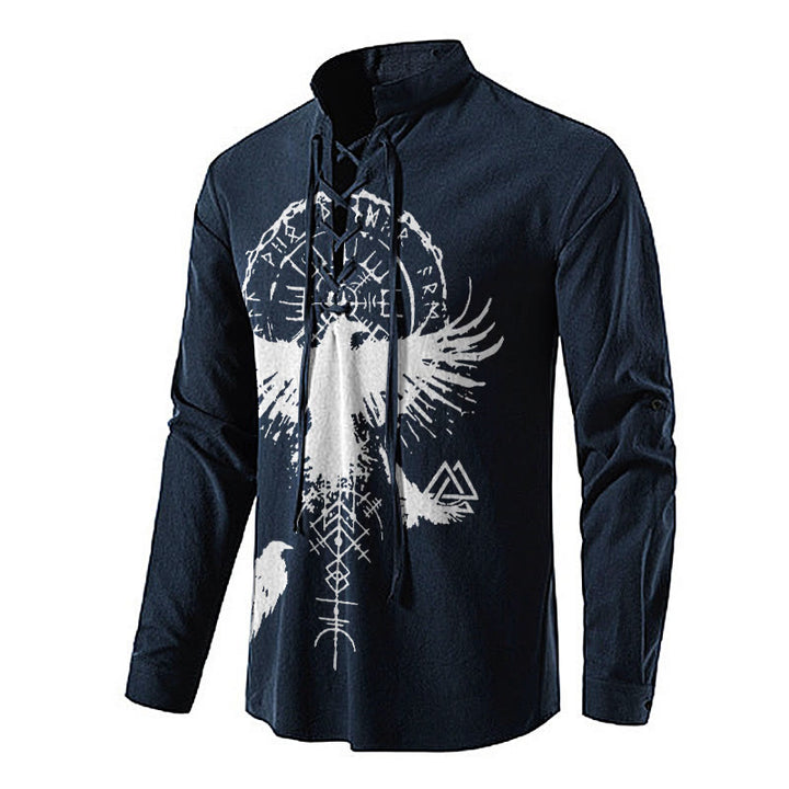 WorldNorse Raven Valknut Vegvisir Costume Shirt