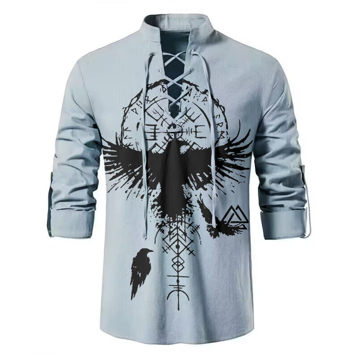 WorldNorse Raven Valknut Vegvisir Costume Shirt