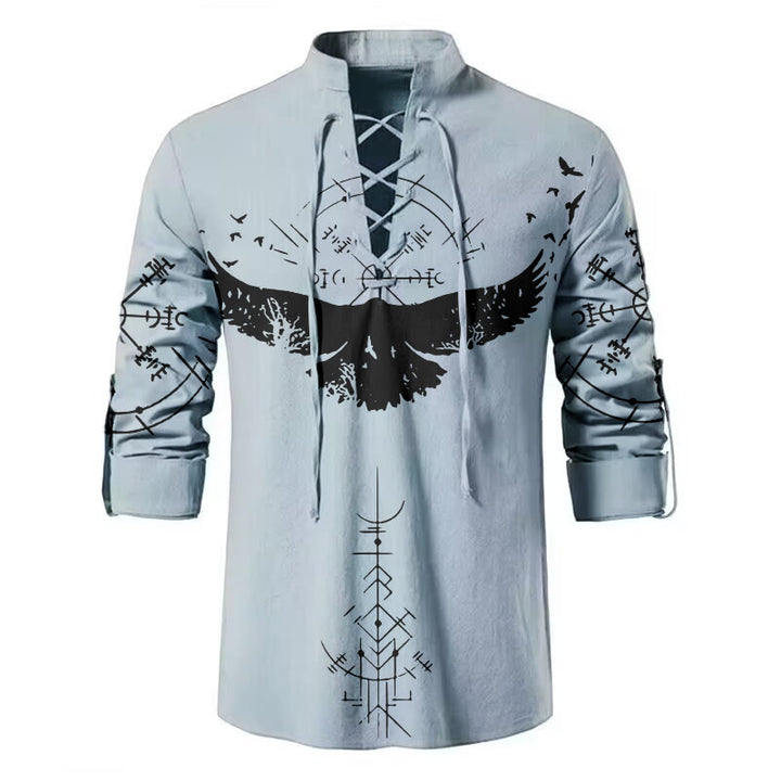 WorldNorse Huginn and Muninn Vegvisir Costume Shirt