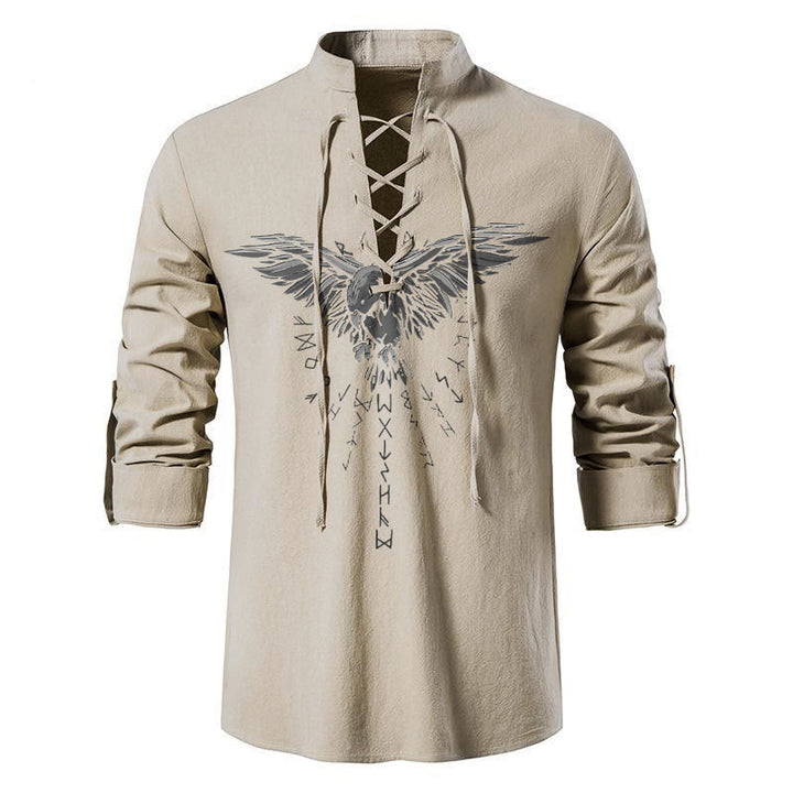 WorldNorse Runes Raven Eagle Graphic Costume Shirt