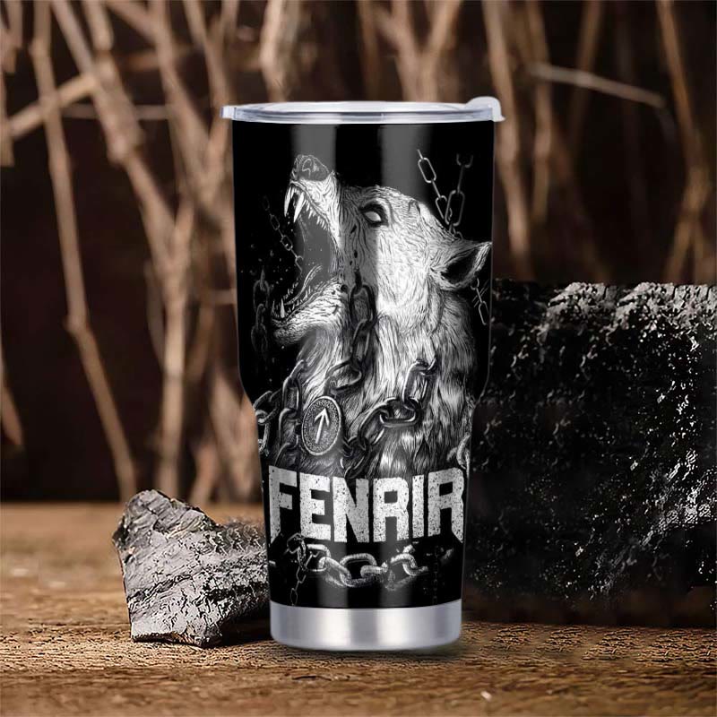 WorldNorse Viking Fenrir ls Bound By Chains Tumbler