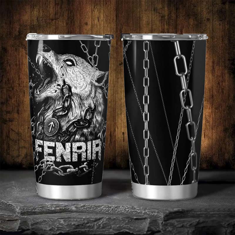 WorldNorse Viking Fenrir ls Bound By Chains Tumbler