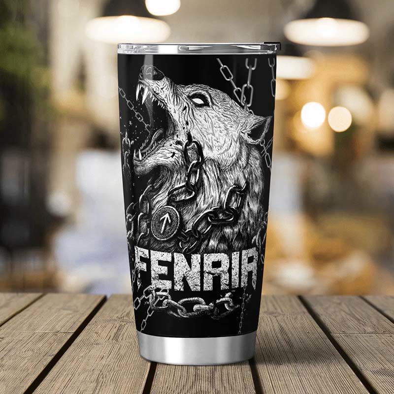 WorldNorse Viking Fenrir ls Bound By Chains Tumbler