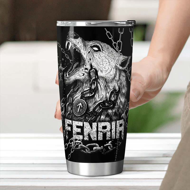 WorldNorse Viking Fenrir ls Bound By Chains Tumbler