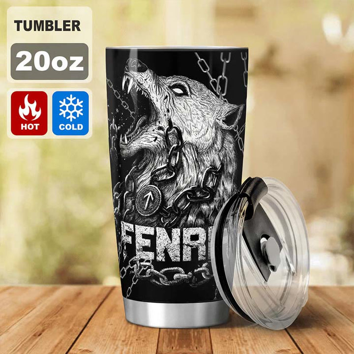 WorldNorse Viking Fenrir ls Bound By Chains Tumbler