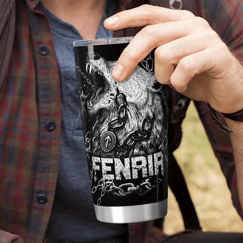 WorldNorse Viking Fenrir ls Bound By Chains Tumbler