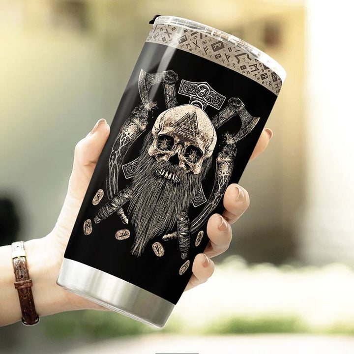 WorldNorse Beard Valhalla Norse Mythology Warrior Tumbler