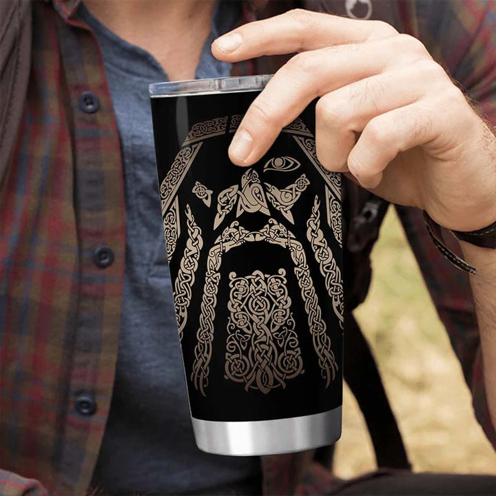 WorldNorse Beard Valhalla Norse Mythology Warrior Tumbler