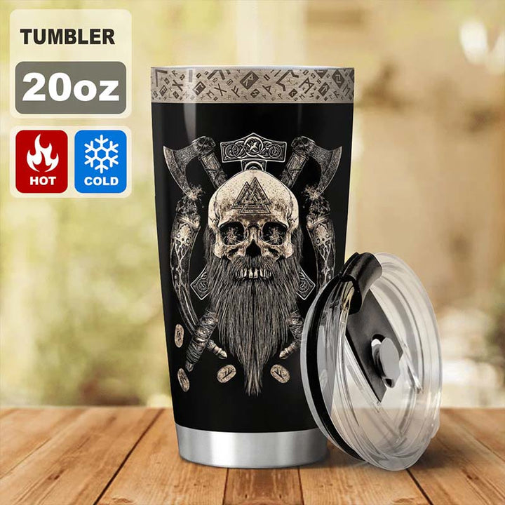 WorldNorse Beard Valhalla Norse Mythology Warrior Tumbler