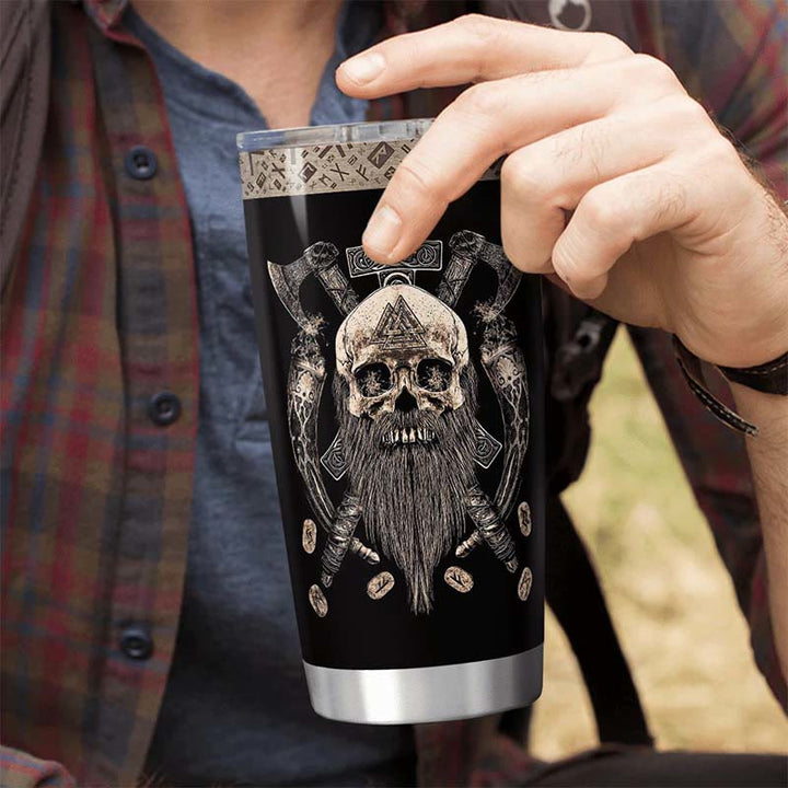 WorldNorse Beard Valhalla Norse Mythology Warrior Tumbler