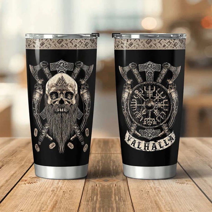 WorldNorse Beard Valhalla Norse Mythology Warrior Tumbler