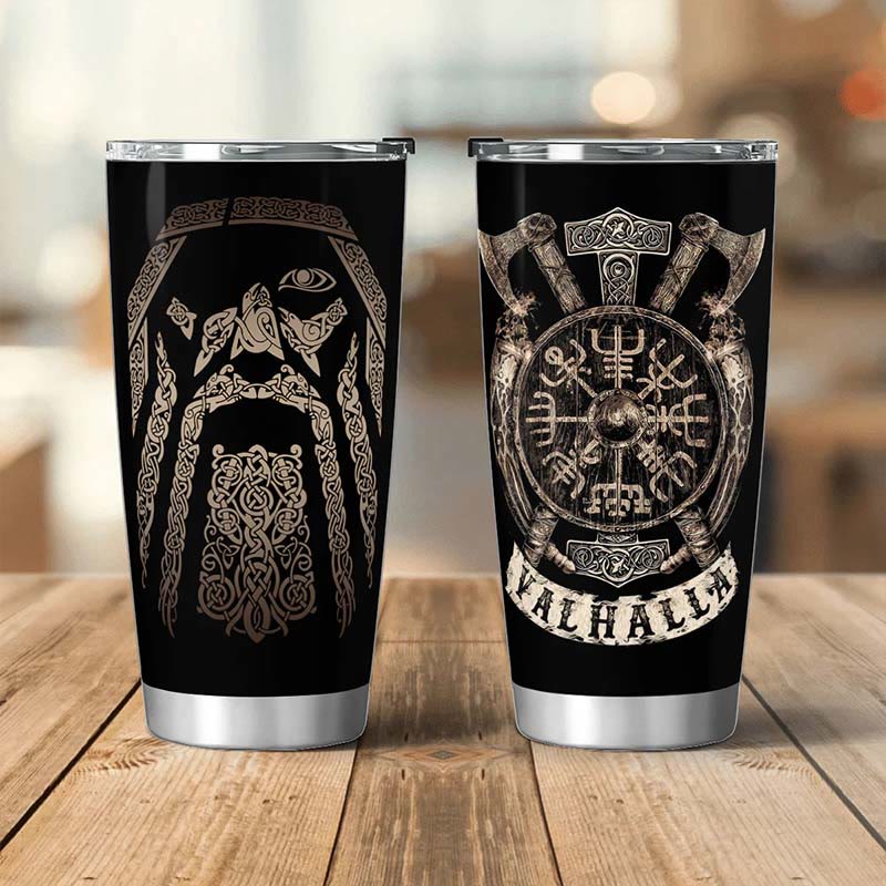 WorldNorse Beard Valhalla Norse Mythology Warrior Tumbler