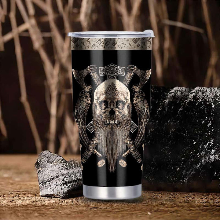 WorldNorse Beard Valhalla Norse Mythology Warrior Tumbler