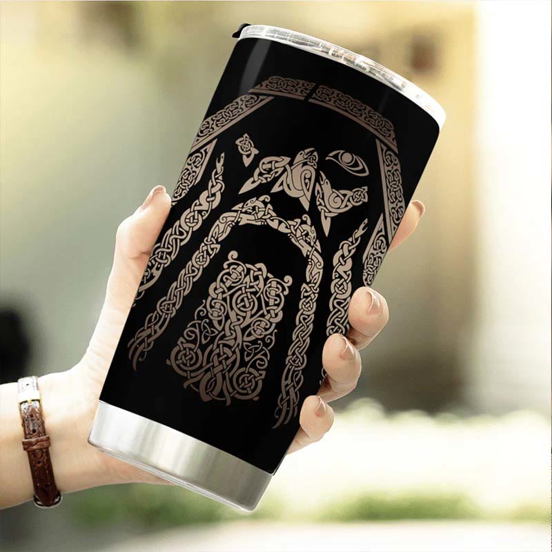 WorldNorse Beard Valhalla Norse Mythology Warrior Tumbler