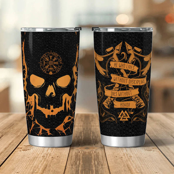 WorldNorse Vegvisir Warrior's Creed Valknut Tumbler