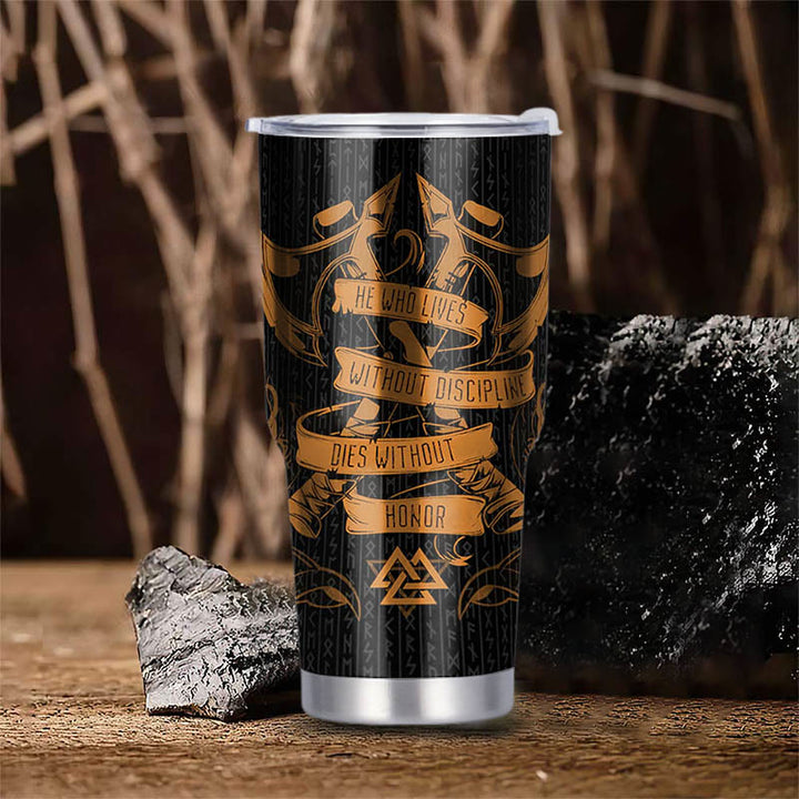 WorldNorse Vegvisir Warrior's Creed Valknut Tumbler