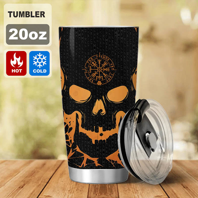 WorldNorse Vegvisir Warrior's Creed Valknut Tumbler