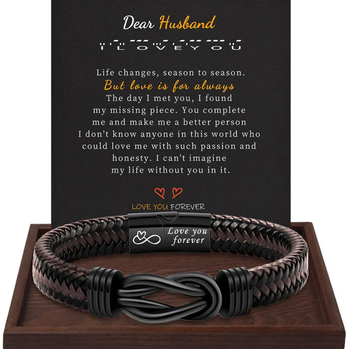 WorldNorse Love You Forever Infinity Stainless Steel Knot Bracelet