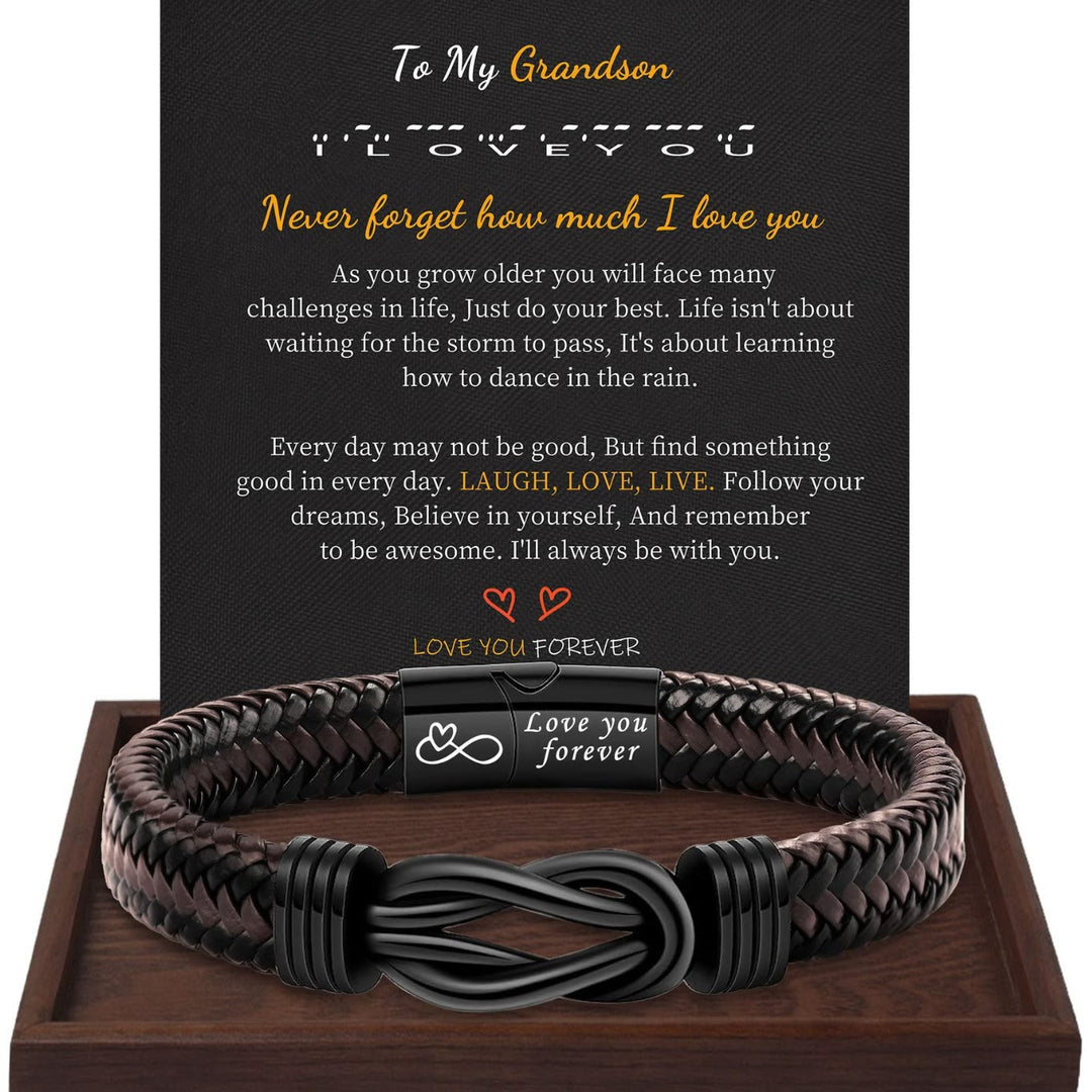 WorldNorse Love You Forever Infinity Stainless Steel Knot Bracelet