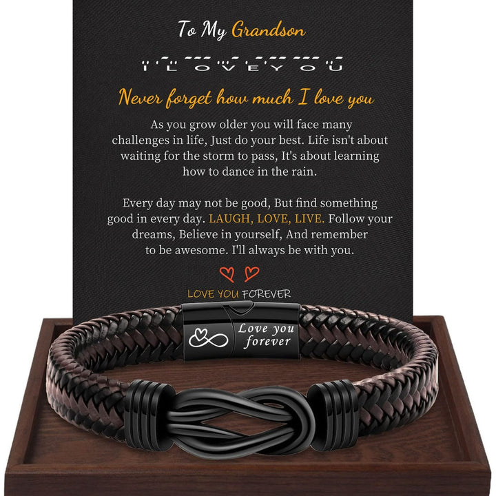WorldNorse Love You Forever Infinity Stainless Steel Knot Bracelet