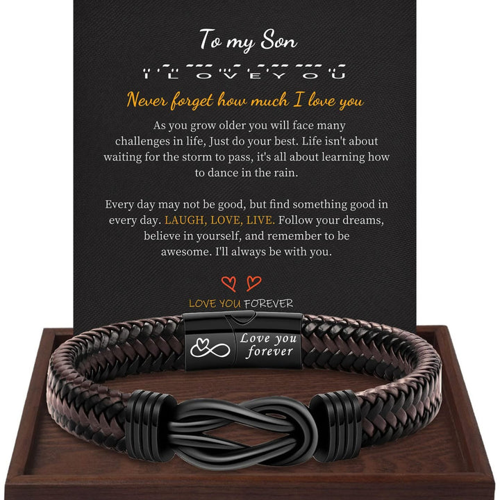 WorldNorse Love You Forever Infinity Stainless Steel Knot Bracelet