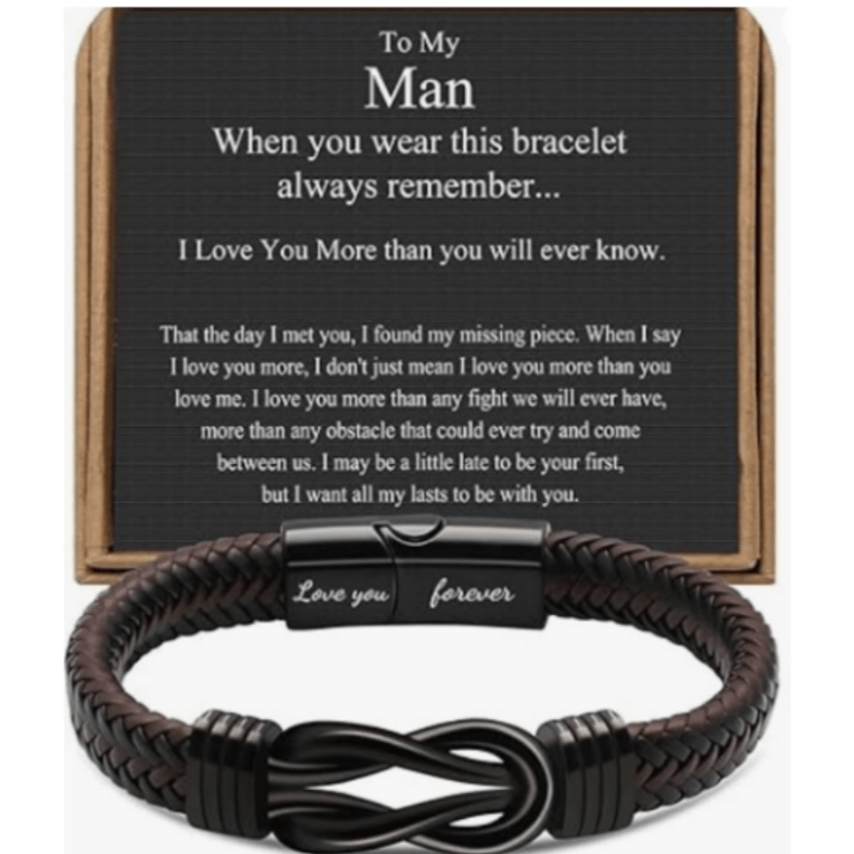 WorldNorse Love You Forever Infinity Stainless Steel Knot Bracelet