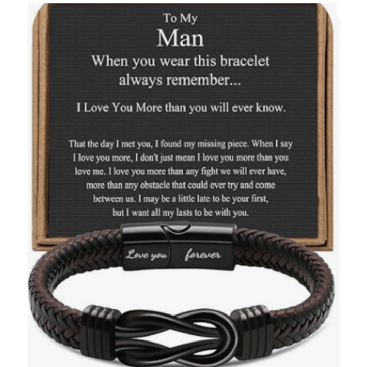 WorldNorse Love You Forever Infinity Stainless Steel Knot Bracelet