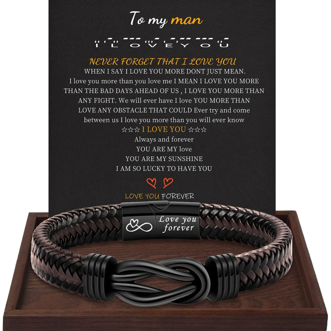 WorldNorse Love You Forever Infinity Stainless Steel Knot Bracelet