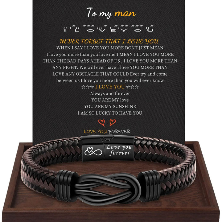 WorldNorse Love You Forever Infinity Stainless Steel Knot Bracelet