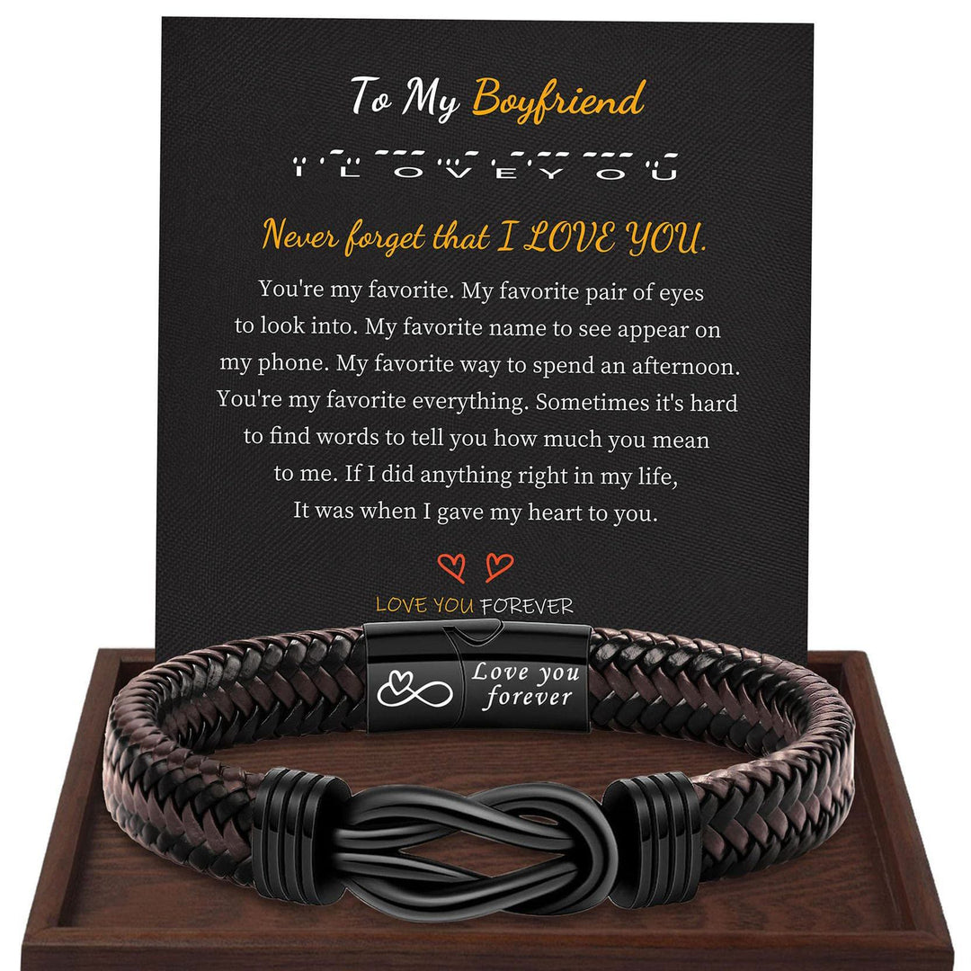WorldNorse Love You Forever Infinity Stainless Steel Knot Bracelet
