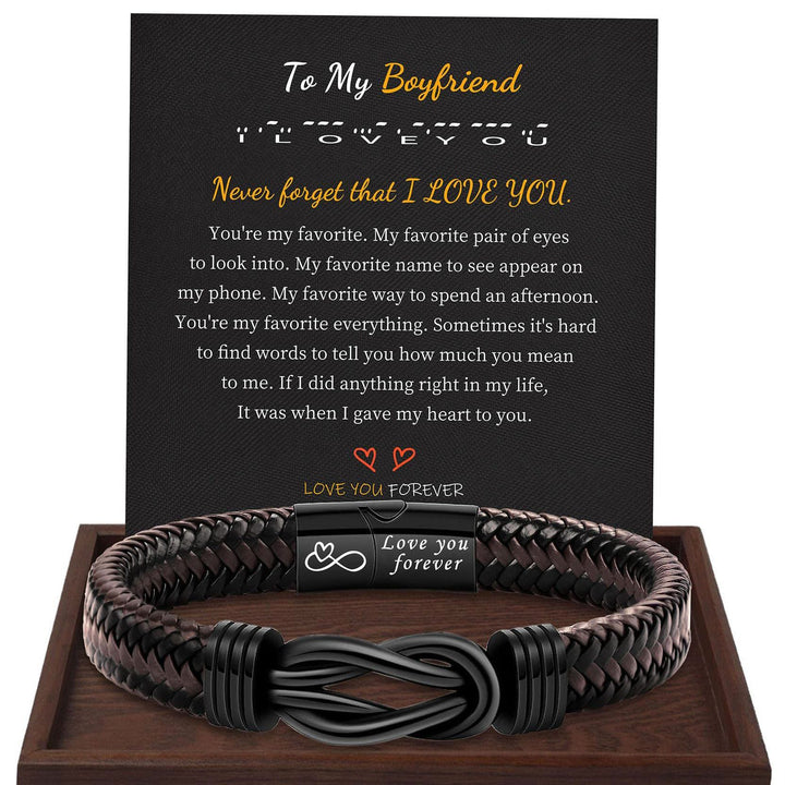 WorldNorse Love You Forever Infinity Stainless Steel Knot Bracelet