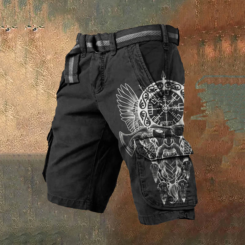 WorldNorse Viking Vegvisir Cargo Shorts - US/UK/AU50，EU60 (5XL) - image 1