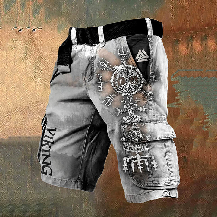 WorldNorse Norse Dragon Viking Valknut Cargo Shorts - US/UK/AU50，EU60 (5XL) - image 1
