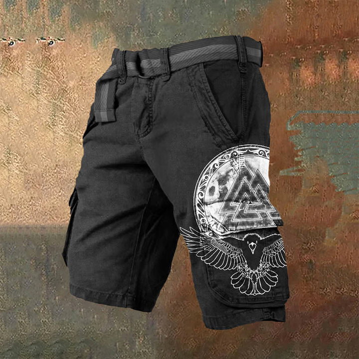 WorldNorse Viking Valknut Cargo Shorts