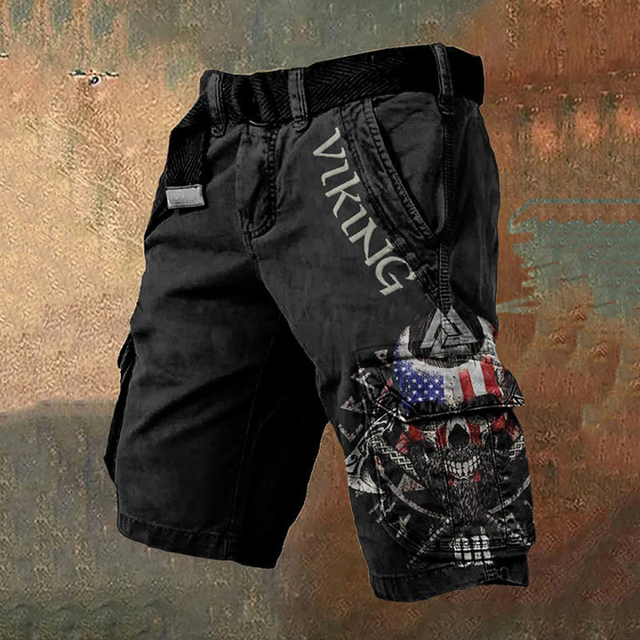 WorldNorse Viking Valknut Pirate Captain Cargo Shorts - US/UK/AU50，EU60 (5XL) - image 1