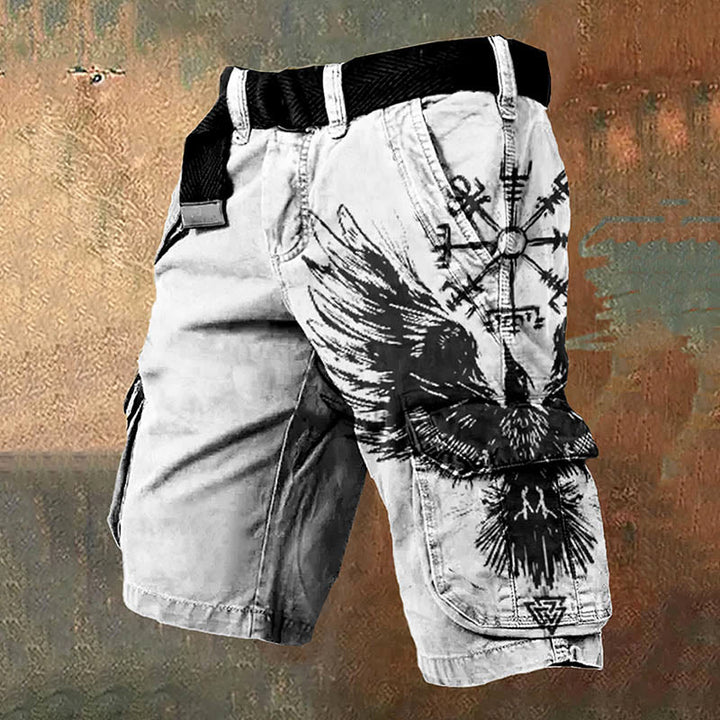 WorldNorse Valknut Vegvisir Phoenix Ascendant Cargo Shorts