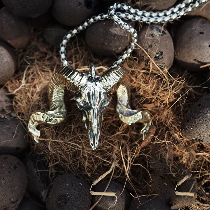 WorldNorse 925 Sterling Silver Sheep Head Necklace - image 3