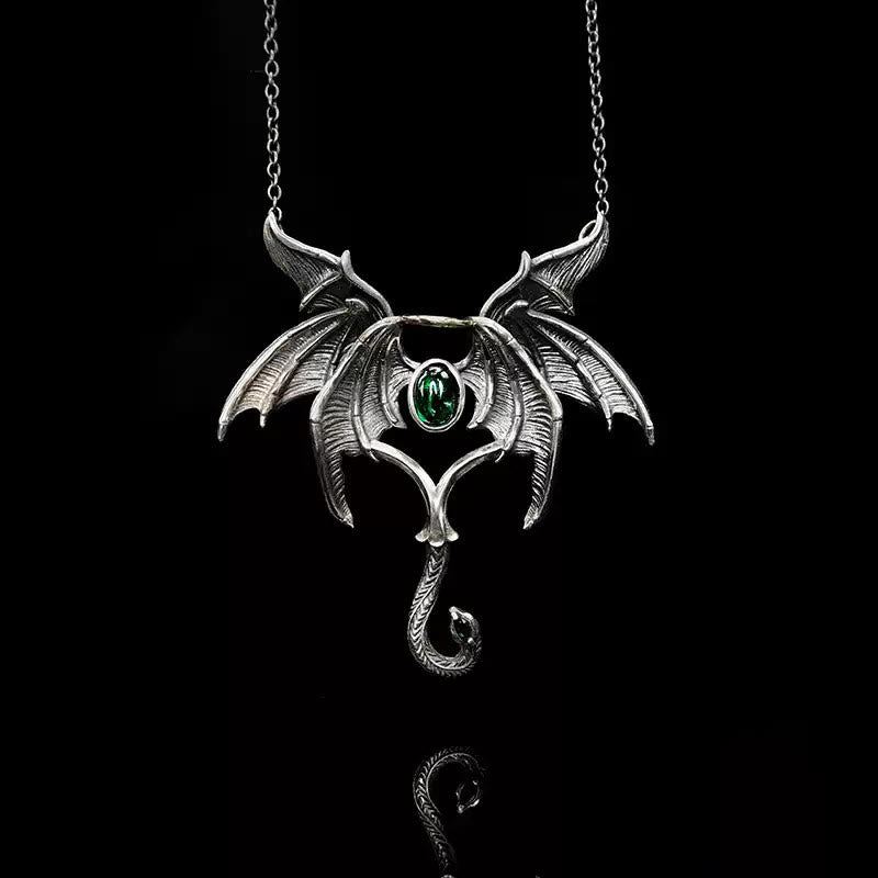 WorldNorse 925 Sterling Silver Dark Angel Demon Wings Necklace - Necklace - image 0