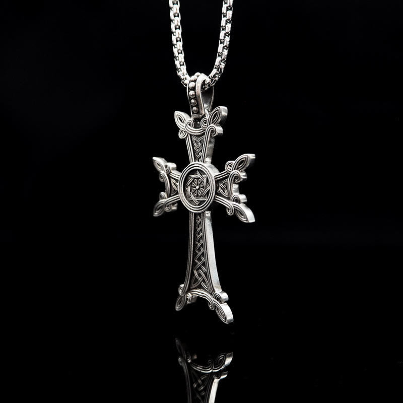WorldNorse 925 Sterling Silver Triquetra Cross Necklace - image 7