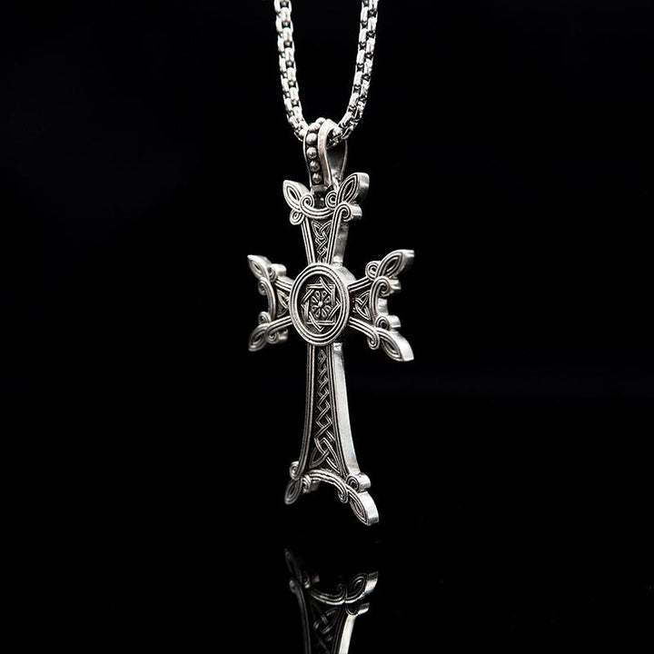 WorldNorse 925 Sterling Silver Triquetra Cross Necklace - image 7