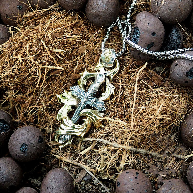 WorldNorse 925 Sterling Silver Triquetra Cross Necklace - image 3