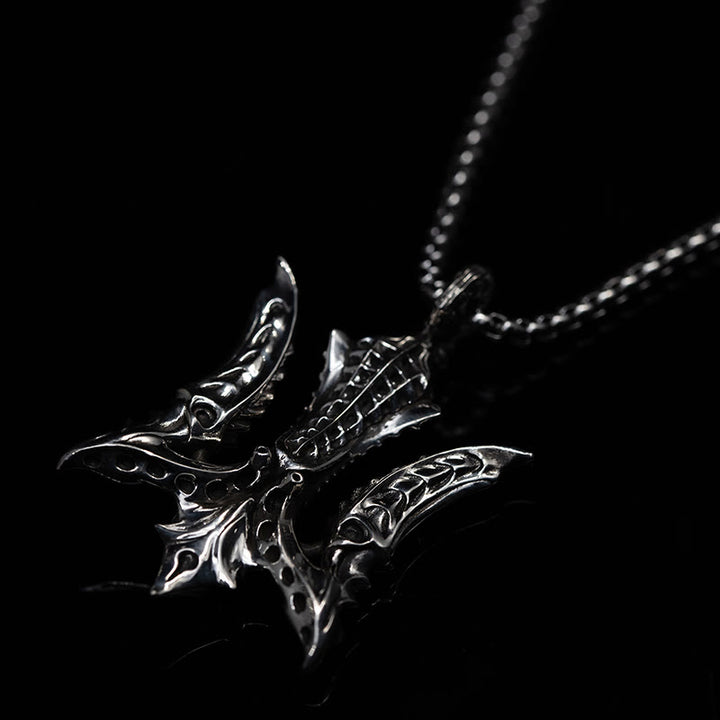 WorldNorse 925 Sterling Silver Celtic-inspired Trident Necklace - image 6