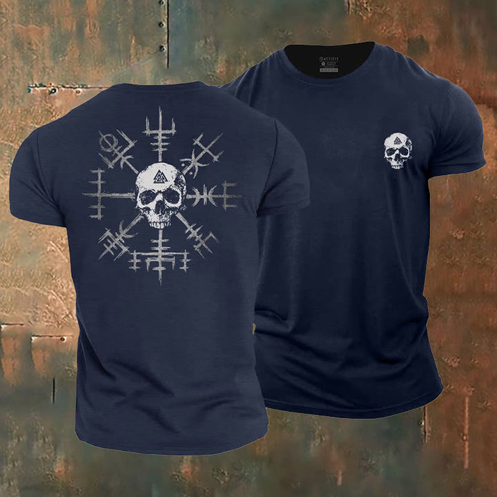 WorldNorse Vegvisir Skull Design T-Shirt